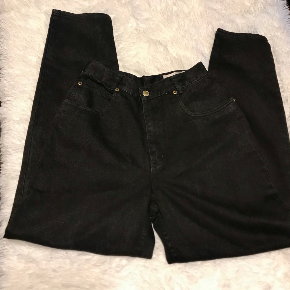 NWOT LAWMAN Mom high waisted BLACK JEANS